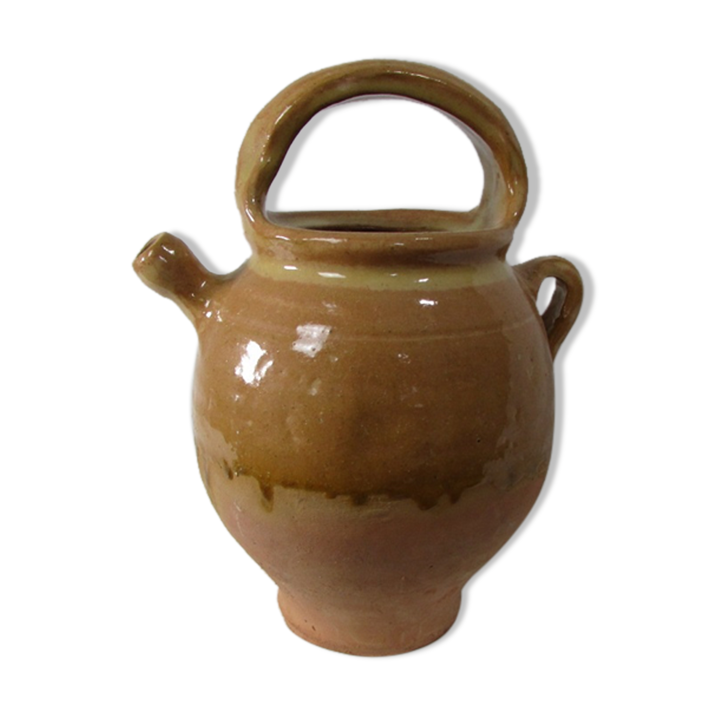 Small terracotta jug, chevrette gargoulette