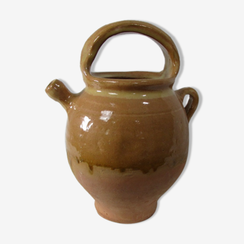 Small terracotta jug, chevrette gargoulette