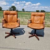 Set of 2 vintage Scandinavian armchairs co.fe.mo Italy 1970