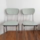 Lot of 2 vintage formica chairs