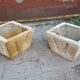 PaIrène of canic planters in vintage cement 1960/70