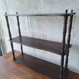 Vintage turned wood wall shelf
