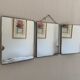 Vintage mirror 1960 triptych barber Arpin hairdresser - 34 x 88 cm