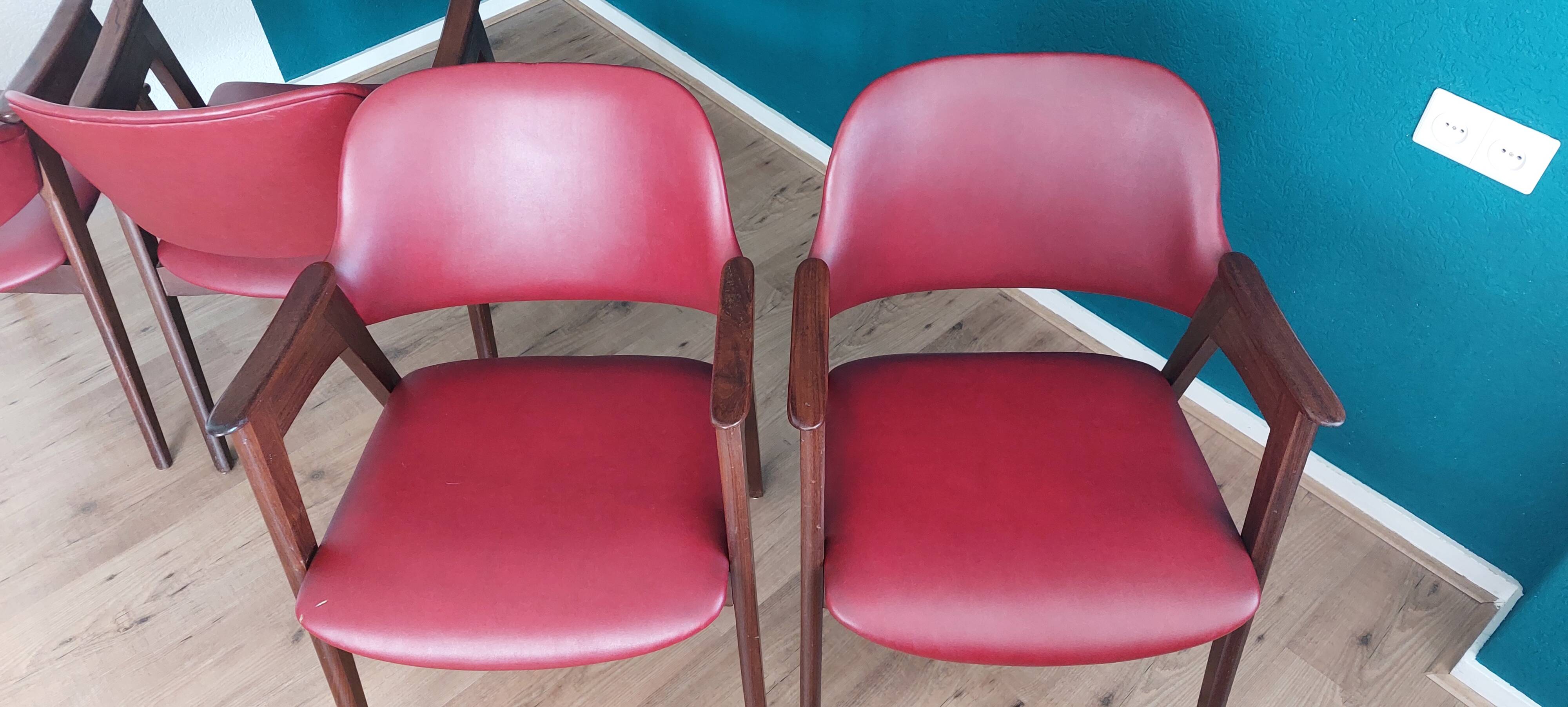 Set of 4 Mid-Century Modern Teak Dining Chairs 1960's