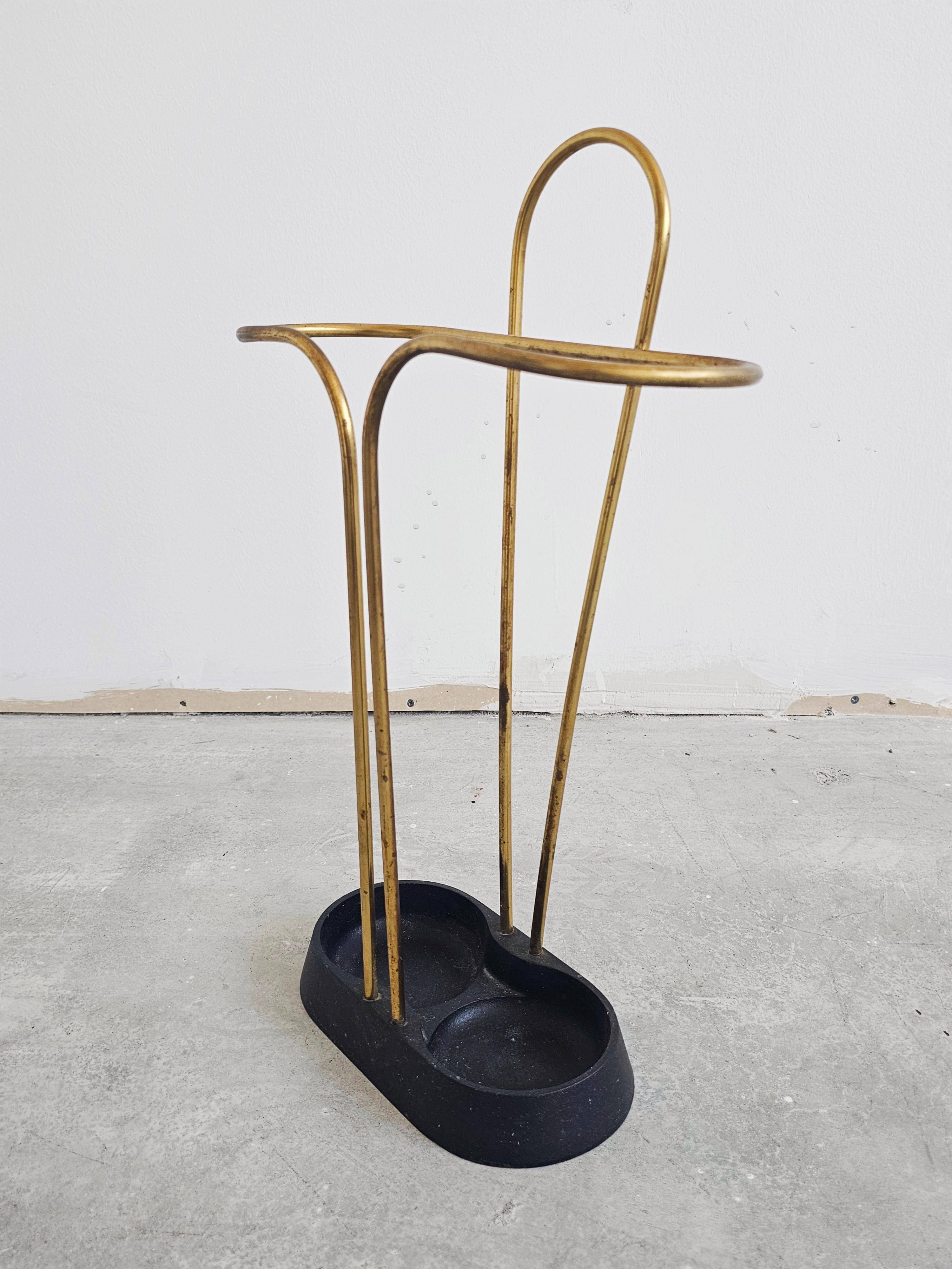 Mid Century Modern Umbrella Stand Carl Aubock 1950s