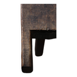 Brutalist solid oak bench / console 1950