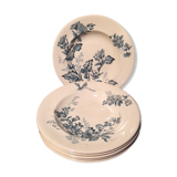 Suite of six plates Longwy