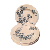 Suite of six plates Longwy