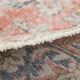 7x11 Salmon Pink & Blue Vintage Persian Rug, Large Floral Rustic Decor