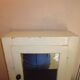 Former wooden medicine cabinet and mirror