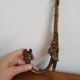 Electrified pewter wall lamp