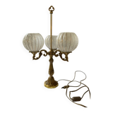 Art Nouveau 3-light bronze lamp