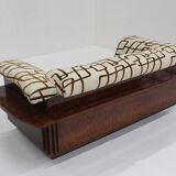 Vintage Art Deco sofa burl wood