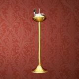 Brass footed ashtray, chrome metal, match display from the 60s and 70s.