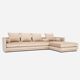 Corner sofa kopenhaga beige velour, scandinavian design
