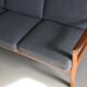 High-back mid century sofa Danish Juul Kristen, Reupholstered in Kvadrat