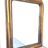 Old large Louis Phillipe mirror, gilded with gold leaf - Emilien"