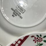 6 plates dessert digoin model niger dark red