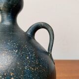 Vintage German brutalist studio pottery vase carafe by Gerhard Liebenthron, 1980.