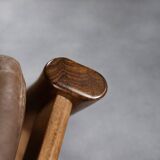 Vintage Mid-Century Danish Modern 3-Seater Brown Leather Sofa by Georg Thams