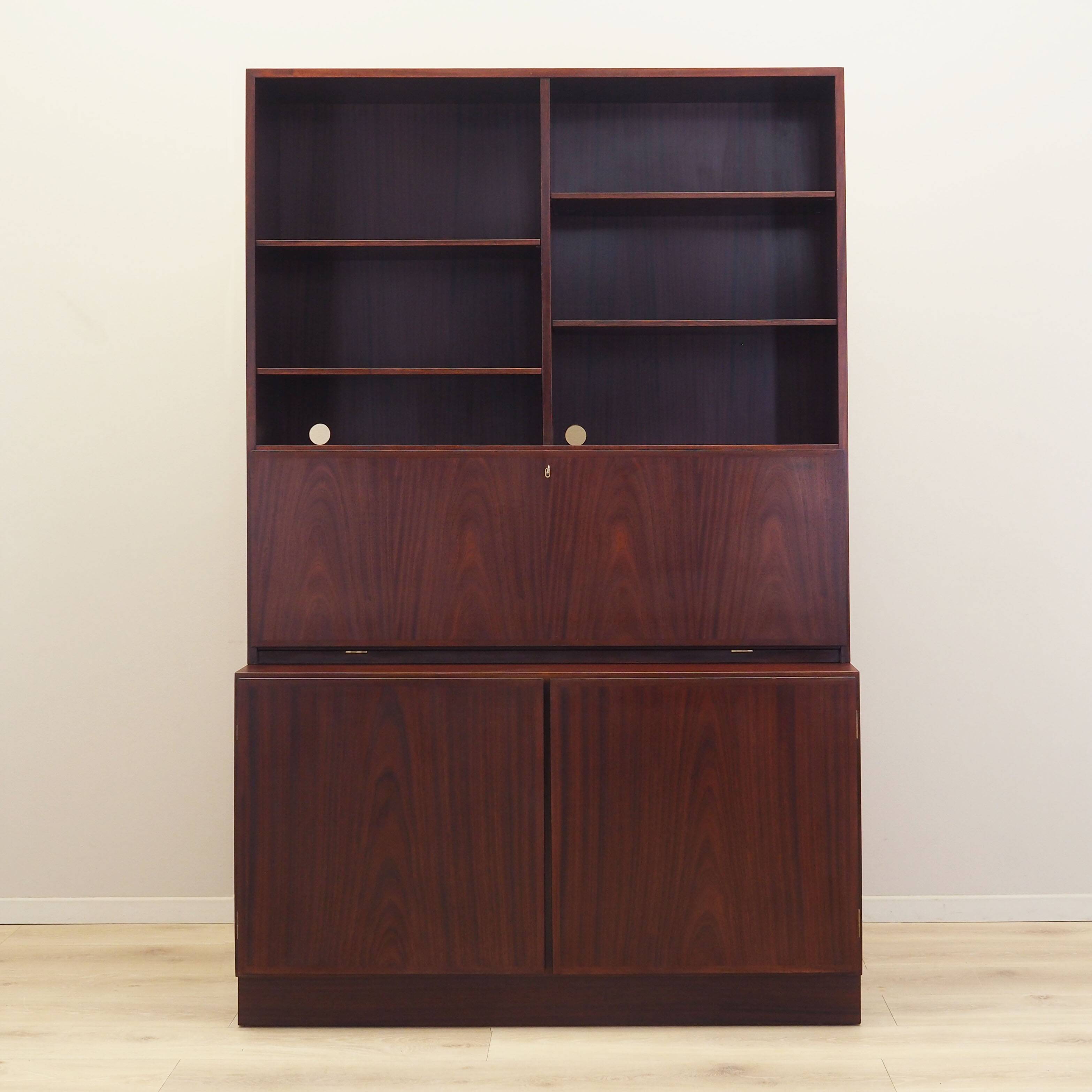 Mahogany bookcase, Danish design, 1970s, manufacture: Omann Jun