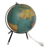 Lampe mappemonde globe terrestre années 50