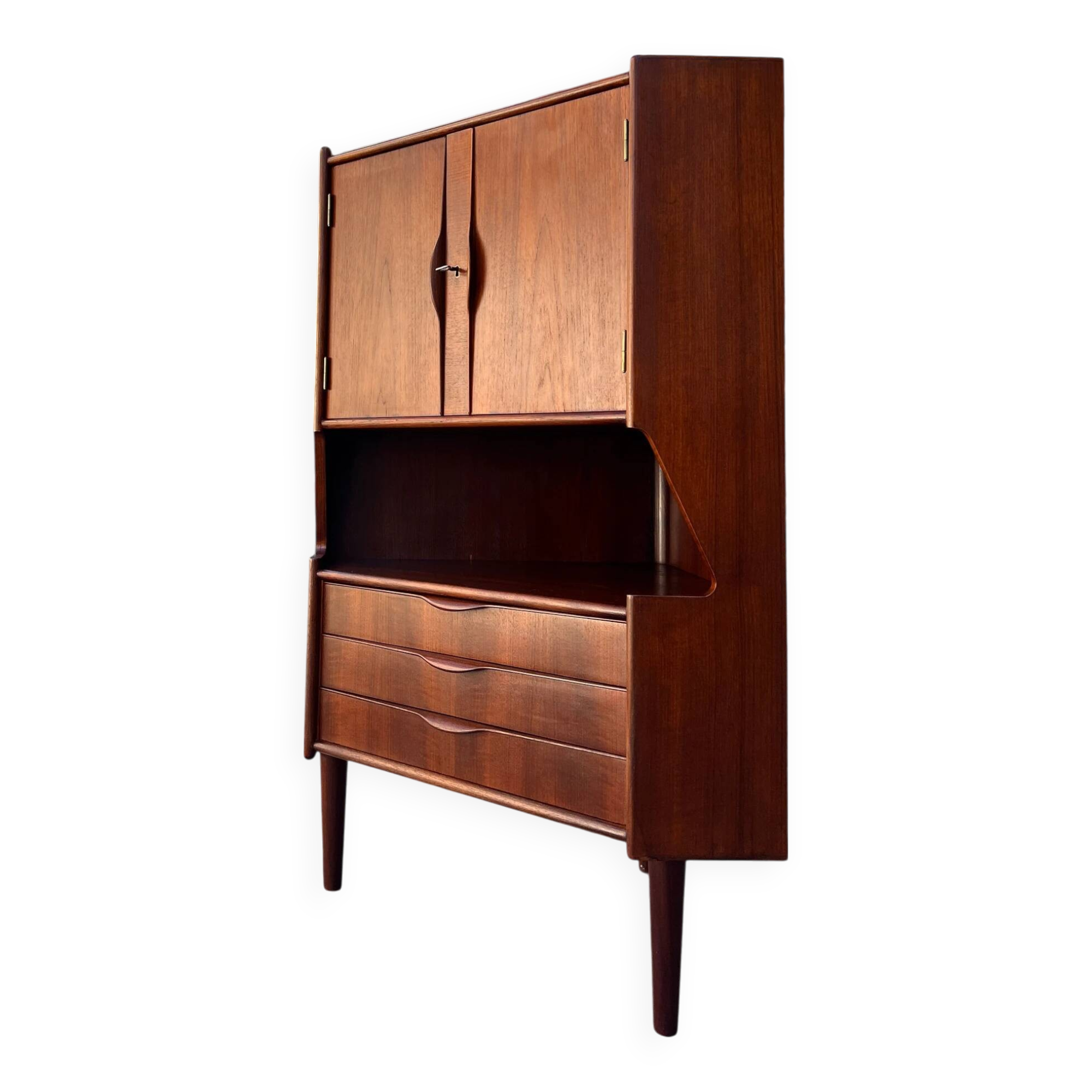 Teak Corner Cabinet by Omann Jun