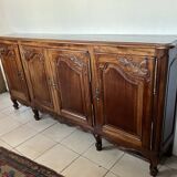 Louis XV Style Sideboard in Mahogany with Four Doors