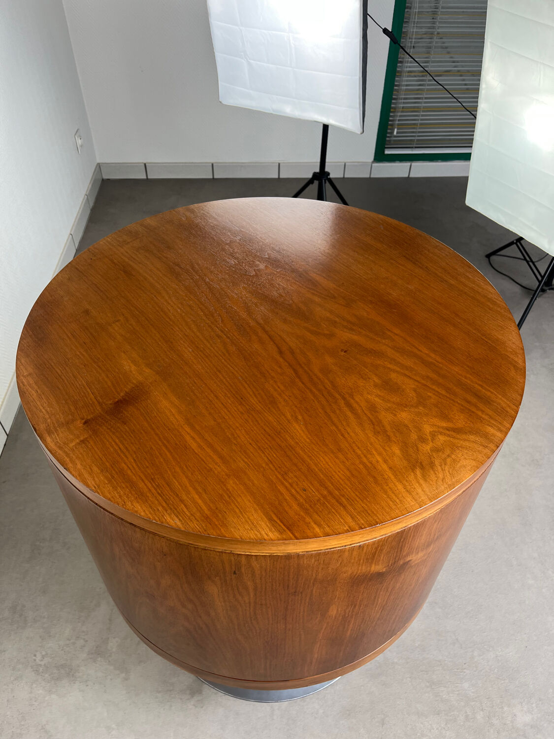 Arkana Maurice Burke, swivel side table with tulip base.