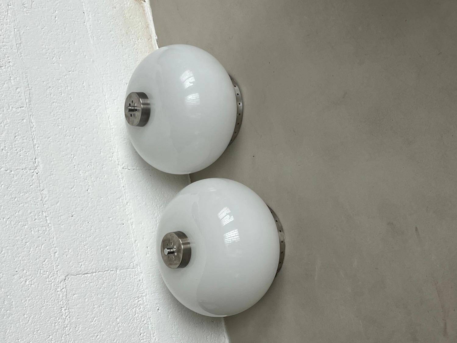 Ensemble de deux appliques / lampes de plafond / lampes de chevet par Goffredo Reggiani