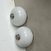 Set of Two Appliques / Ceiling lamps / Bedside table Lamps By Goffredo Reggiani