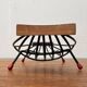 Mid-Century String Fruit Bowl with Teak Handle, 1960s