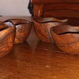 Coupelles en bois d'olivier