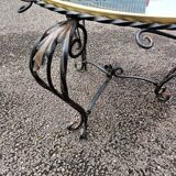 Table basse ancienne fer forgé art déco
