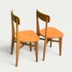 Paire de chaises bistrot caramel 1950