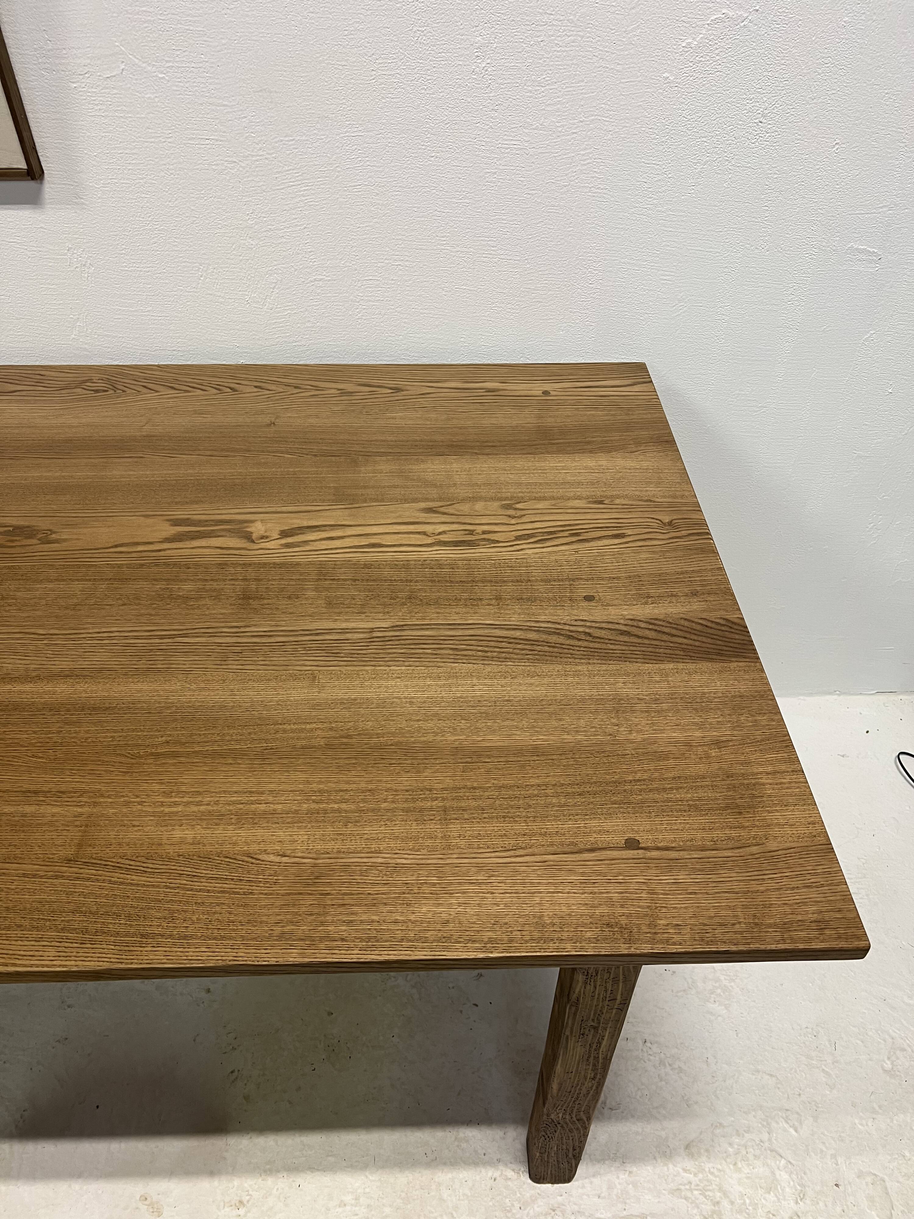 Oak and pine farmhouse table