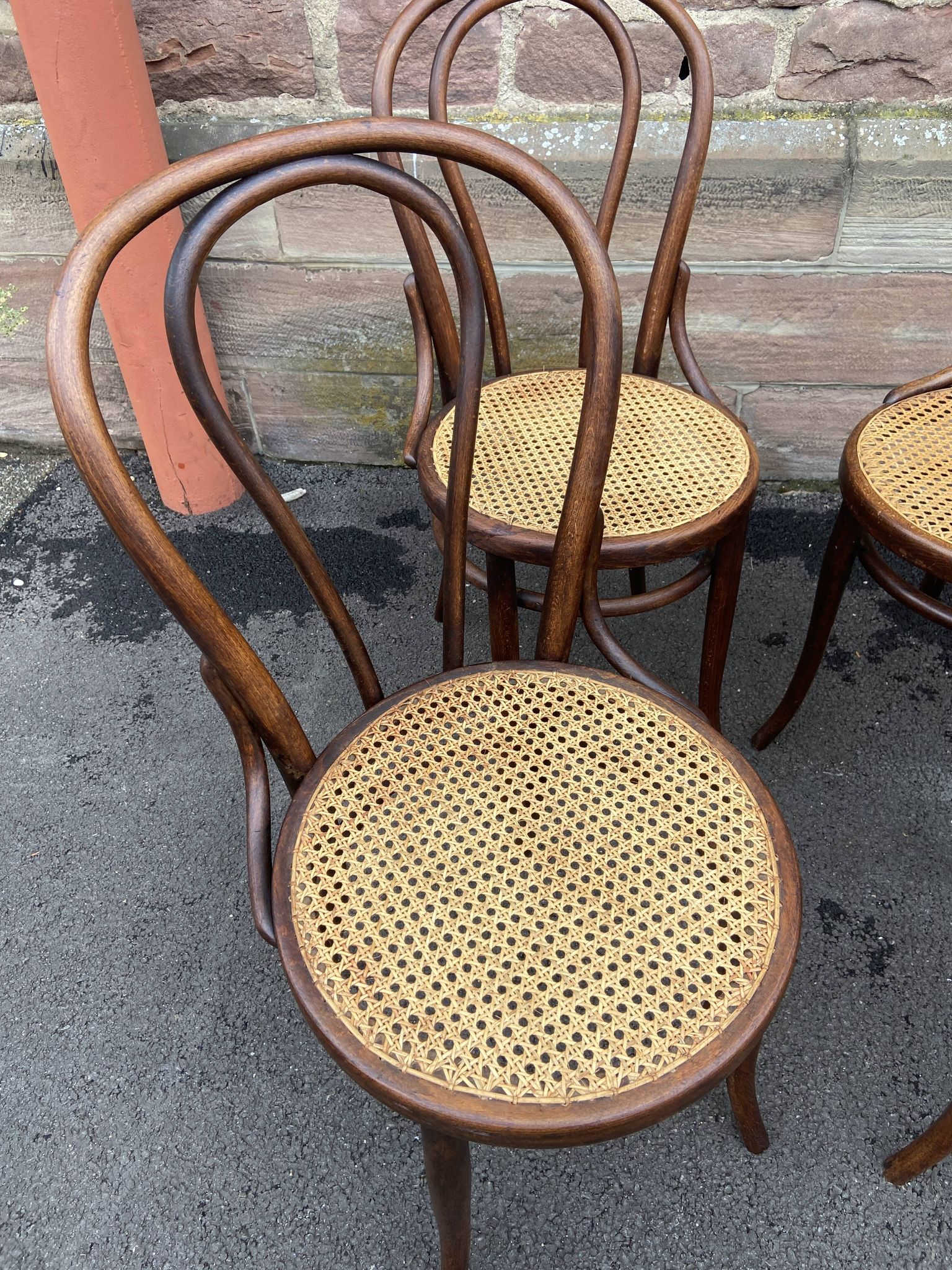 Suite of 4 viennese bistrot chairs