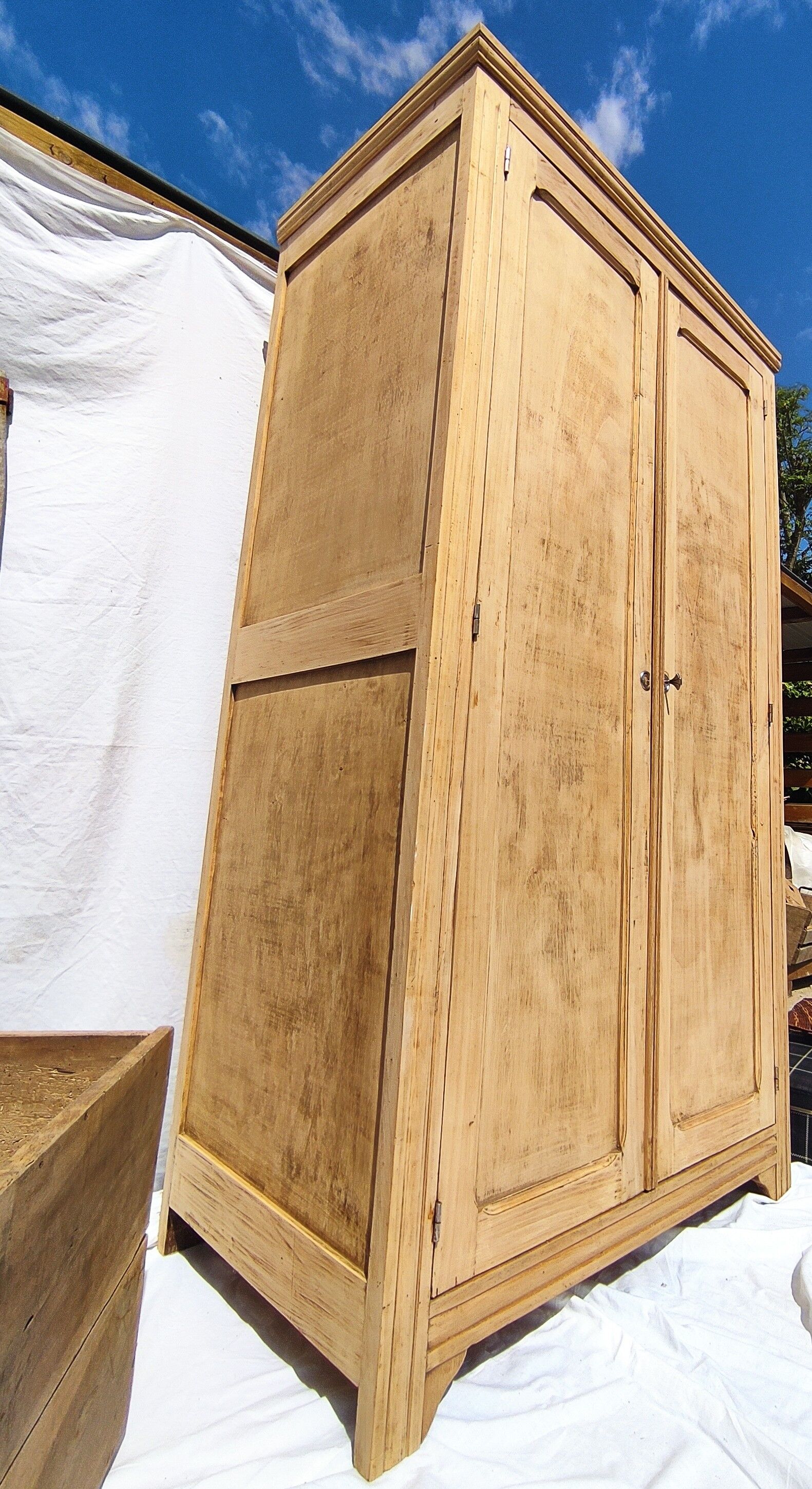 Parisian wardrobe in raw wood