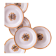 Suite of 6 Creole plates and montereau Oeillet