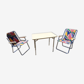 2 armchairs and Camping Table Lafuma