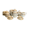 Limoges porcelain tea set Regency style signed Vignaud