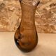 Antique Vintage Transparent Brown Blown Glass Vase