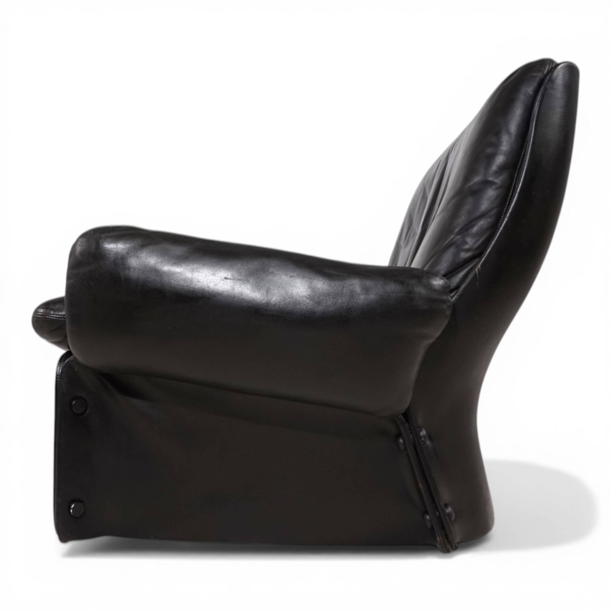 Carl Straub Leather Lounge Chair, 1970