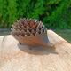 Vintage patinated metal hedgehog ashtrays – Greece