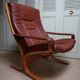 Fauteuil en cuir par Ingmar Relling pour Westnofa, Norvège, années 1970