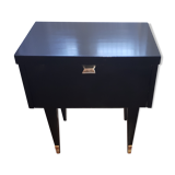 Vintage bedside table, black