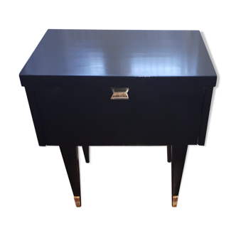 Table de chevet vintage, noir