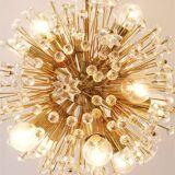 Emil Stejnar Lustre Sputnik Dandelion Gold Mid-Century, 1970s