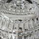 Antique cut crystal sugar bowl diamond point motifs on a metal base