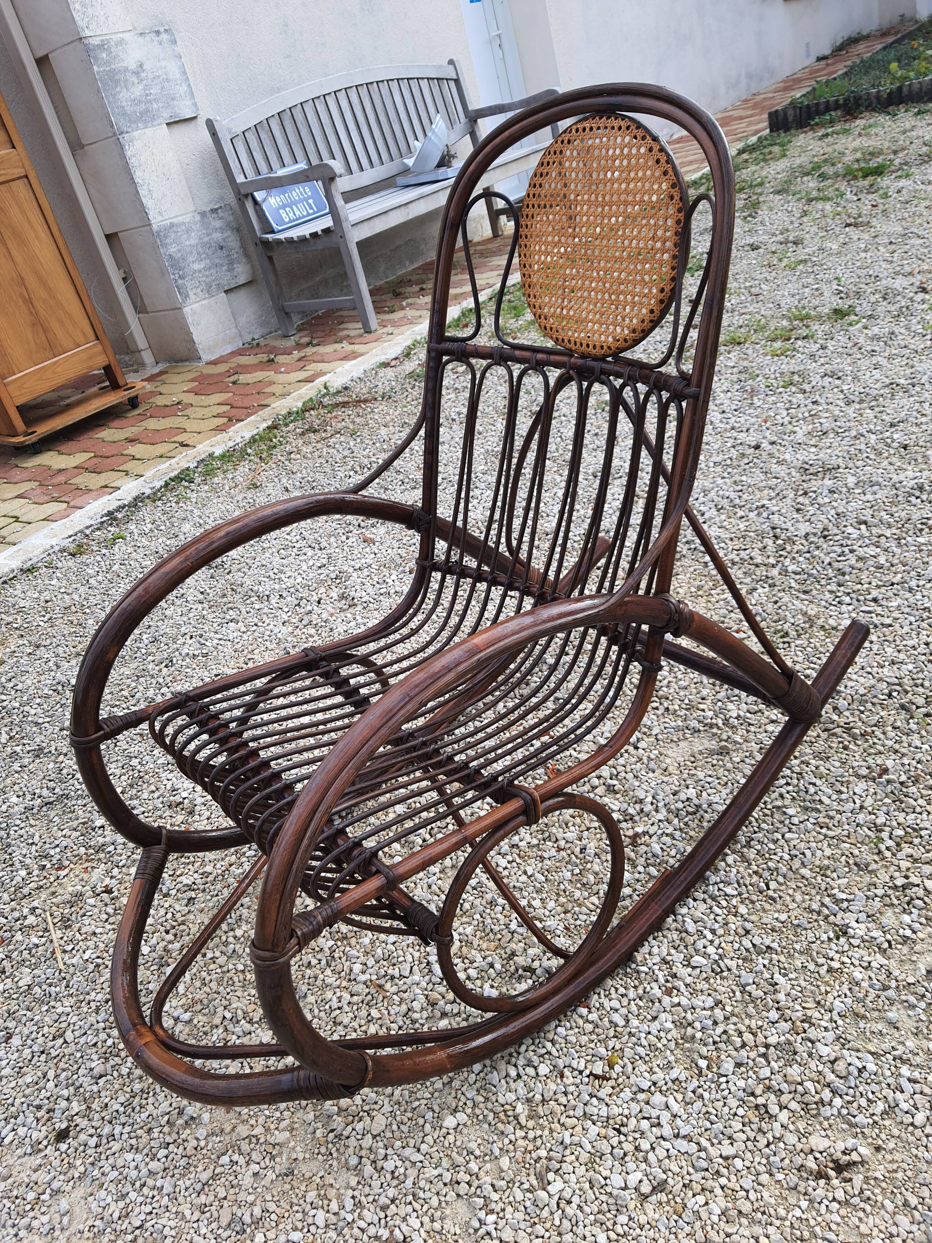 Rattan rocking-chair